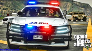 Playing GTA 5 As A POLICE OFFICER Military Patrol||  GTA 5 Lspdfr Mod|  4K