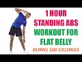 1 Hour Standing Abs Workout for Flat Belly 🔥 500 Calorie Workout 🔥