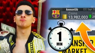 I SPENT 10+MILLION COINS IN 60 SECONDS!!! ( FIFA 17 )