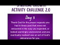 Spiritual Growth Activity Challenge 2.0 Day 3