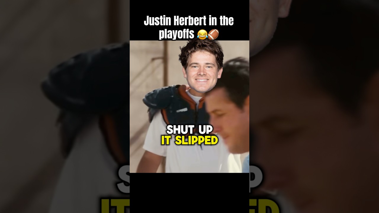 JUSTIN HERBERT WAS TERRIBLE IN THE WILDCARD GAME 😂🏈 #shorts #nfl