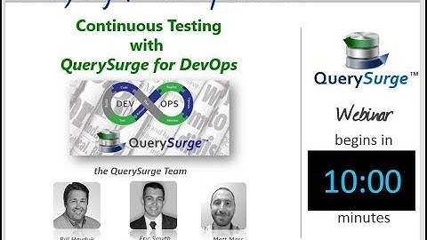 QuerySurge for DevOps webinar