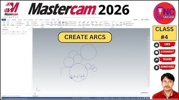 #4 MASTERCAM 2026 | How to CREATE ARCS Mastercam 2026 | MASTERCAM 2026 ARCS KESE KARE |