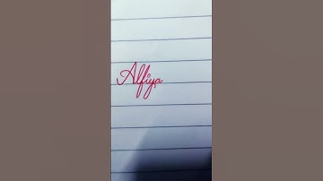Alfiya in cursive writing✍️#calligraphy #handwriting