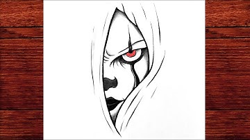 How to Draw a Scary Clown Face | Easy Horror Drawing Tutorial for Beginners