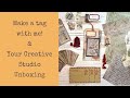 Making a collaged tag from Your Creative Studio September box - and unboxing!