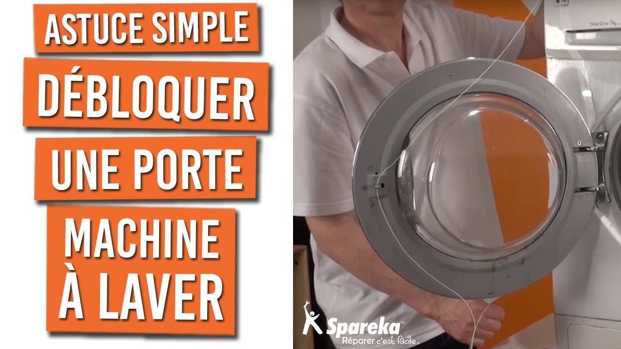 Une astuce simple pour débloquer une porte de lave-linge - YouTube