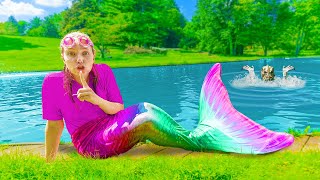 Searching for Pond Monster!! (Undercover in Disguise as a Mermaid)