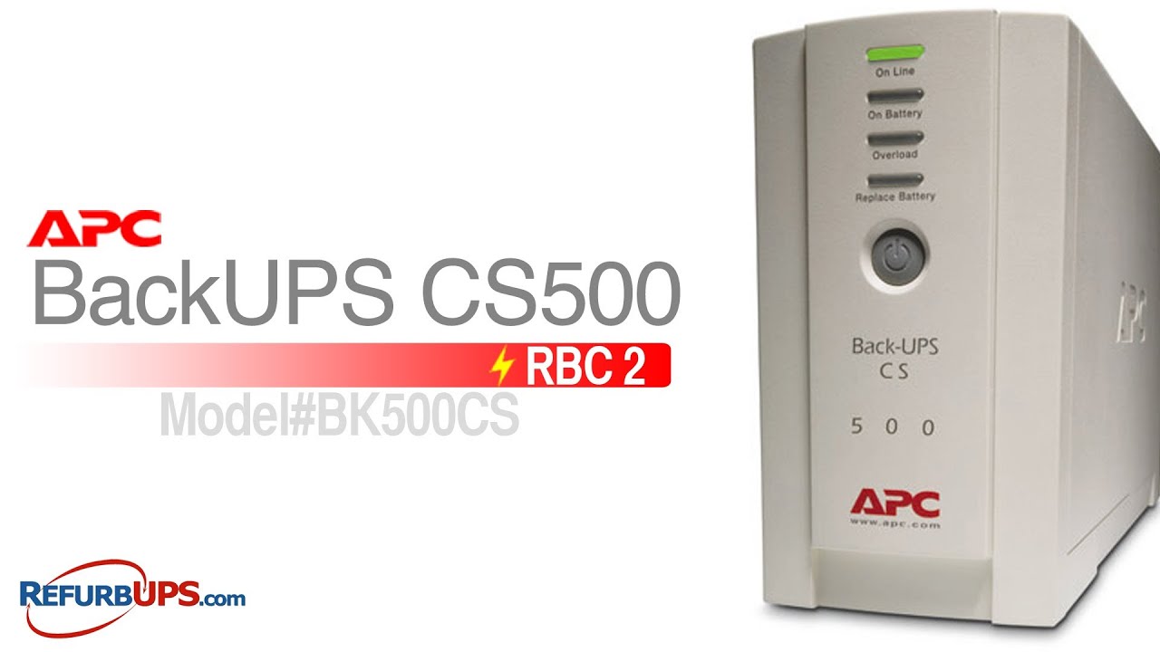 RBC2 Battery Replacement for APC BackUPS CS500 - YouTube