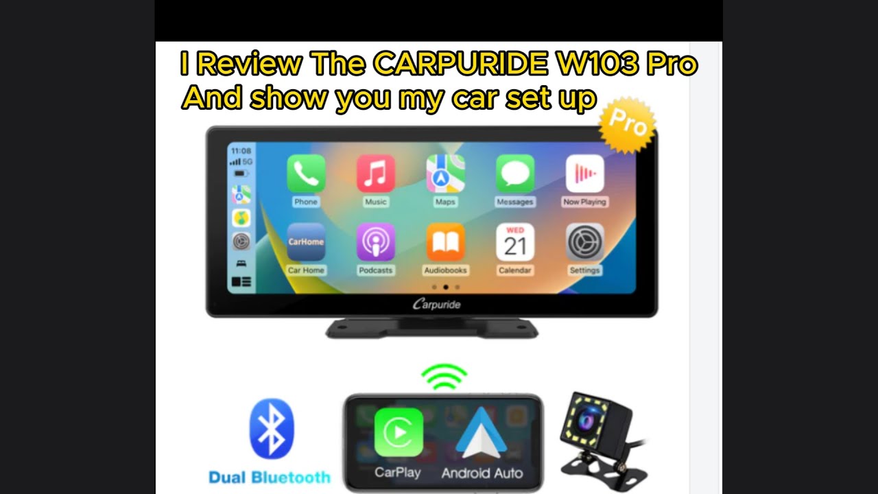 CARPURIDE W903 Portable Smart Multimedia Dashboard Console with Front