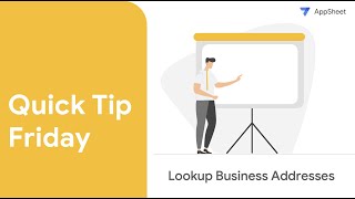 Celebrity Quick Tip Friday - Lookup Business Addresses Profile