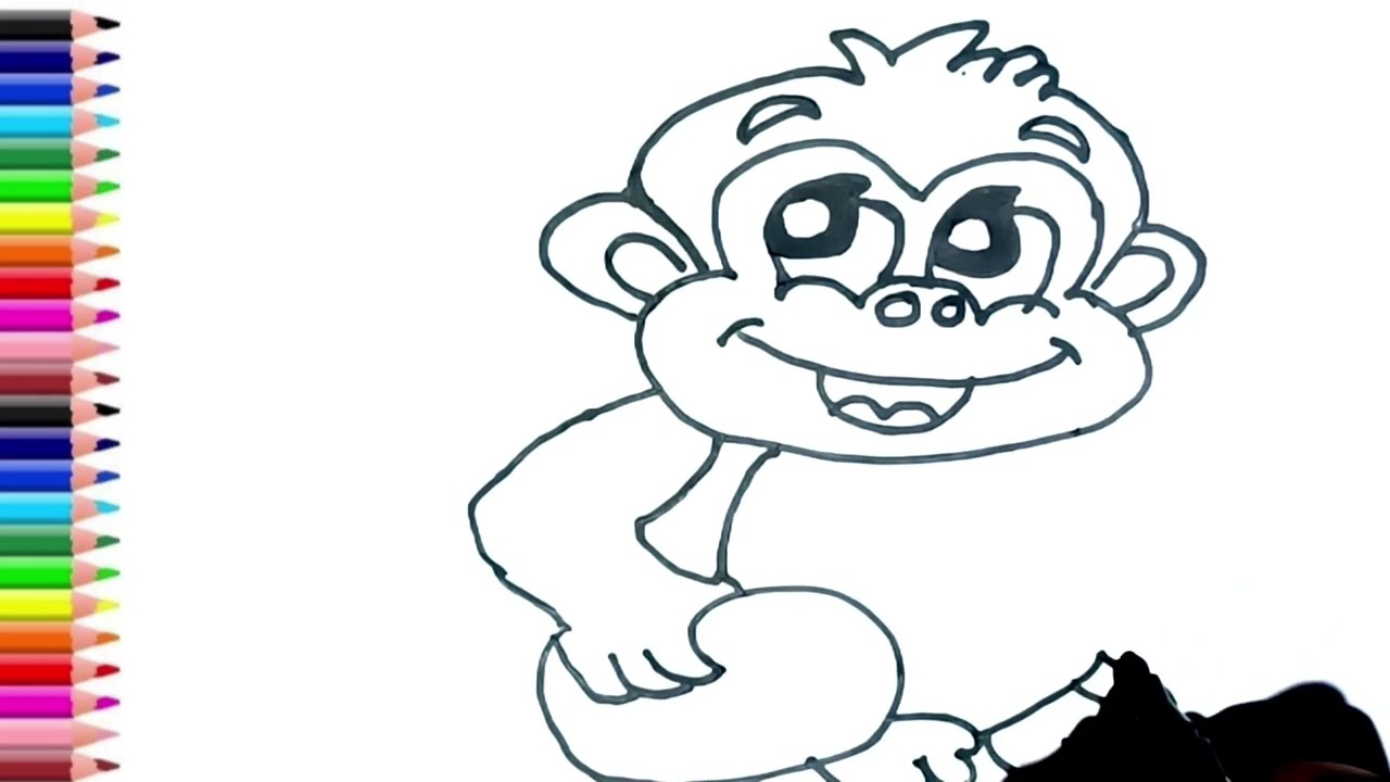 Happy Monkey Cartoon