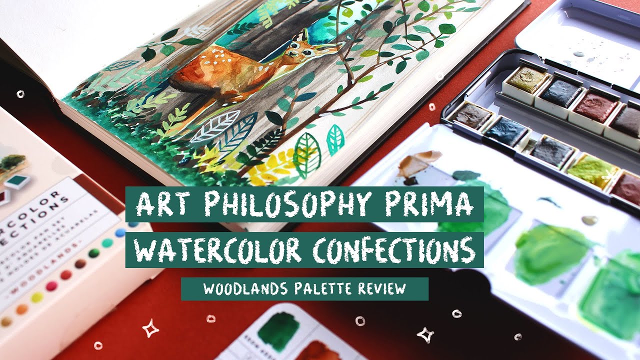 Art Philosophy Watercolor Confections Woodlands Review - Youtube