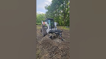 Bobcat Trencher In Action