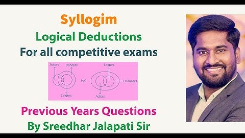 Syllogism | Logical Deductions | Important Questions from Syllogism | #SreedharJalapatiSir