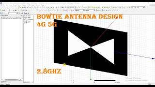 bowtie antenna design results  operating at 0.8GHz,0.9GHz,2.4GHz,3.8GHz,5.8GHz in cst