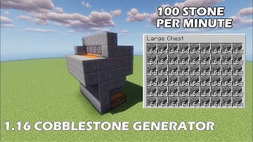 How to Make Cobblestone Generator in Minecraft 1.17/1.18 | 100 Stone Per Minute!
