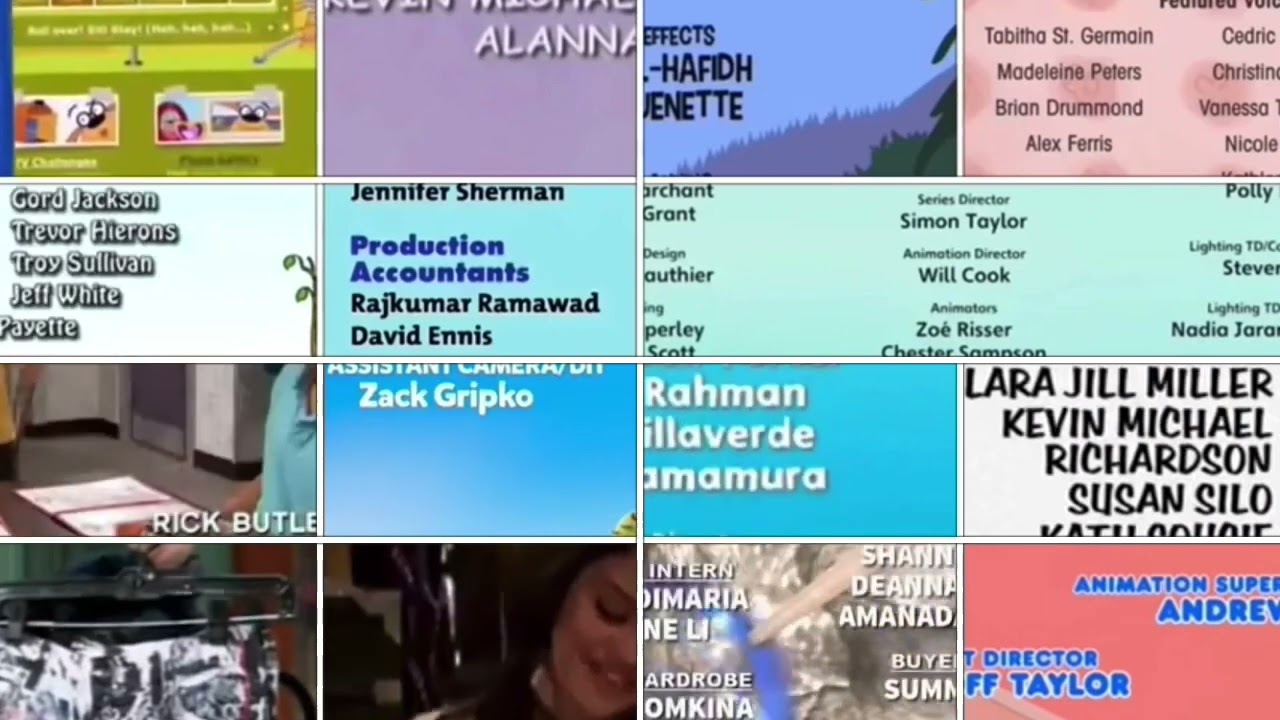 A&A, BSBS, BB, BC, CG, DH, Fetch, HH, MS, NC, NB, Odd Squad, P&TBWW, SIU, TOTS, WOWP Credits Remix