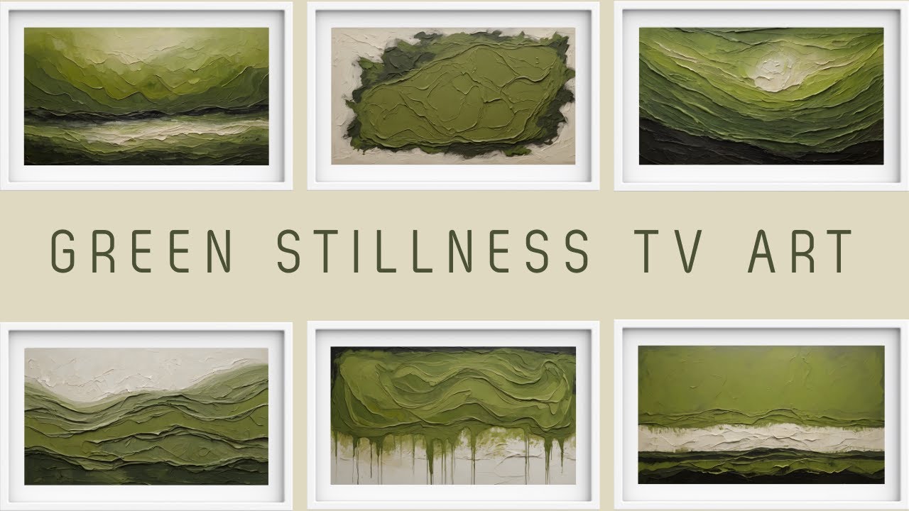 Abstract Green Frame TV Art I 2 Hour Frame TV Screensaver 4K | Minimal Winter Ambience