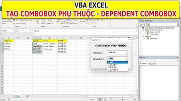 VBA Excel | Tạo Combobox phụ thuộc - Dependent Combobox