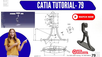 ✨ CATIA V5 Tutorial 79 | Rib, Pad, Hole, and Revolve Commands Explained! #CATIA