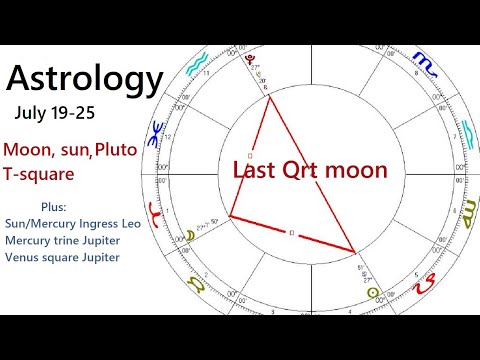Astrology July 19-25 2022 - Last quarter moon with sun opp Pluto leads to change of focus/season