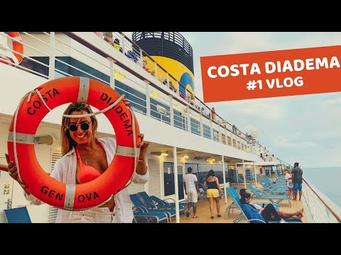 COSTA DIADEMA #1- EMBARQUE / TOUR PELO NAVIO / SAÍDA DO PORTO DE SANTOS