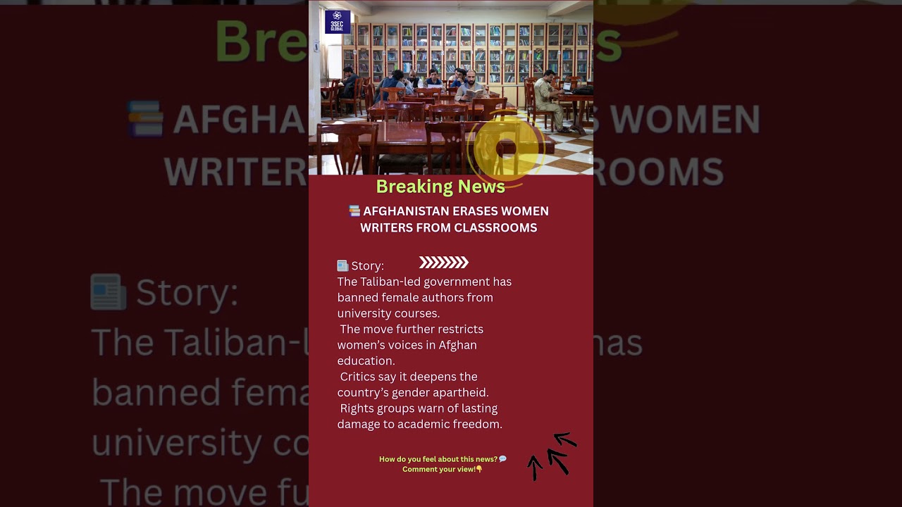 🇦🇫 Female Authors Banned from University Curricula |  