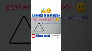 elementos de un triángulo ✍️🧐 #shorts #matematicas  #shortsmaths #math #maths #mathteacher
