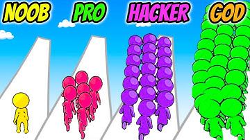 Runner Pusher 3D: Count Master - NOOB vs PRO vs HACKER vs GOD