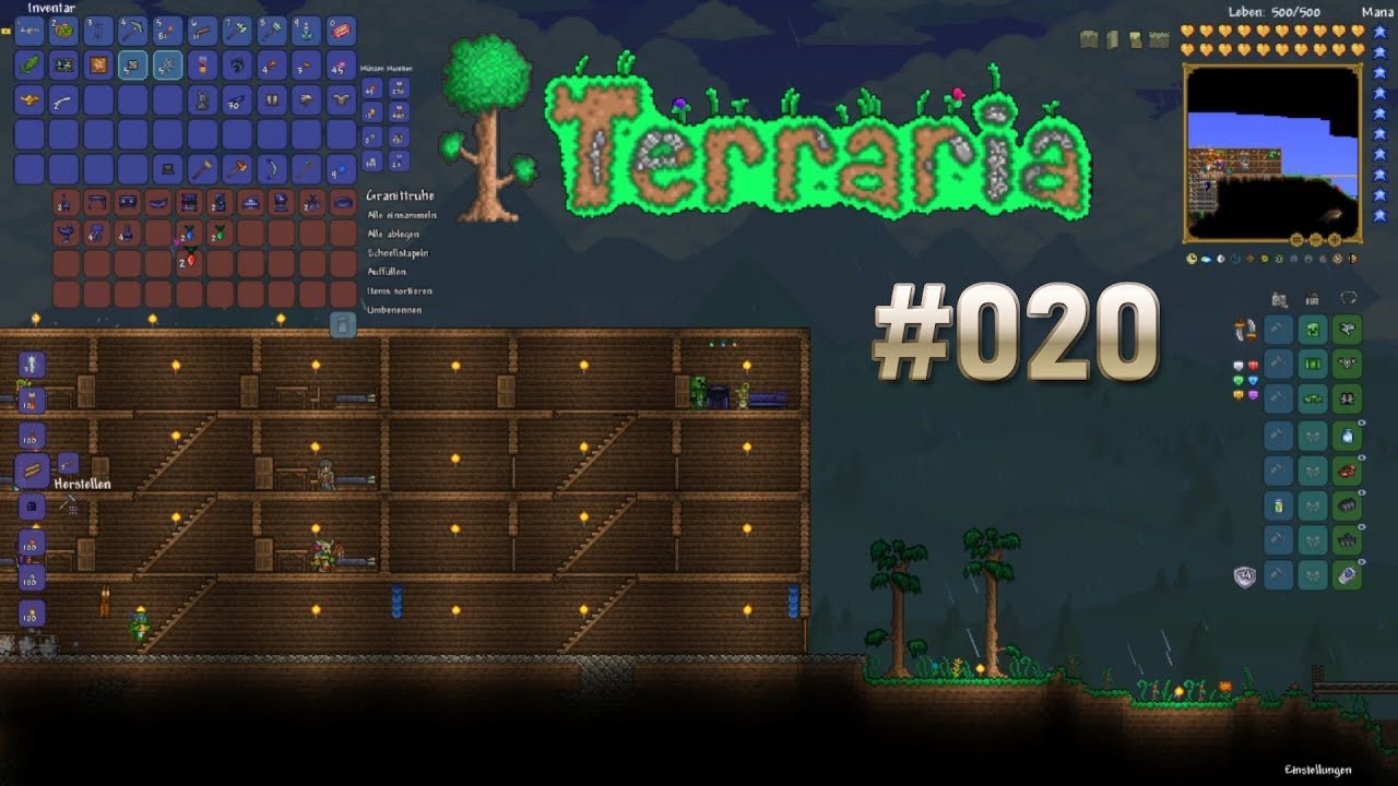 Terraria -deutsch- 020 - Da haste nicht mal Zeit, dein Zimmer einzurichten - YouTube