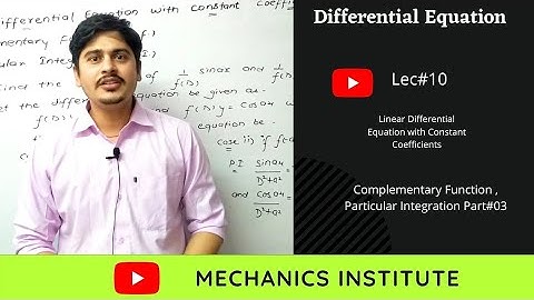Linear Differential Equation with Constant Coefficients ।। Particular Integration Part-3 ।। ODE