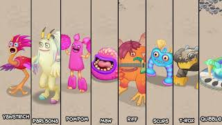 Air Island but Each Monster is Zoomed in! (Can finally hear Yawstrich!)