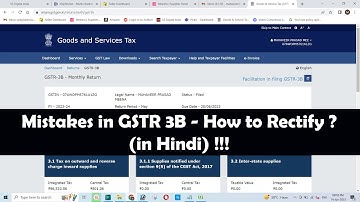 Mistakes in GSTR 3B   How to Rectify ?  (in Hindi)