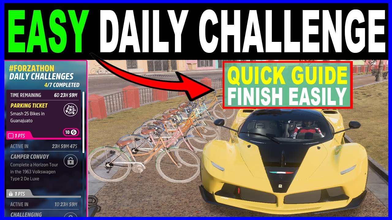 Forza Horizon 5 How to Find Forzathon Daily Challenge Parking Ticket