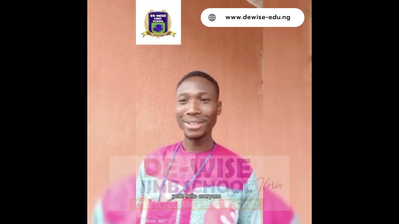 IJMB Success Story from Past Students - De-Wise IJMB School