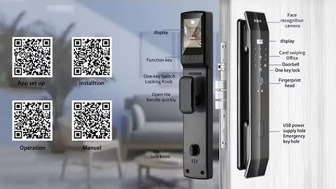 XSDTS 3D Face Smart Door Lock Tuya Configuration and Operation