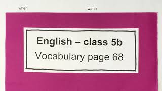 5. Klasse - Engl - U 4, Topic 1 - Voc
