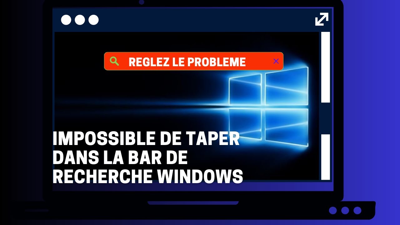 La barre de recherche windows ne marche plus.comment réparer - YouTube