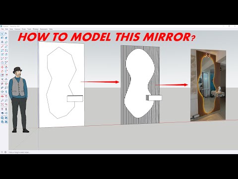 How to Model Mirror Wall Décor in SketchUp?