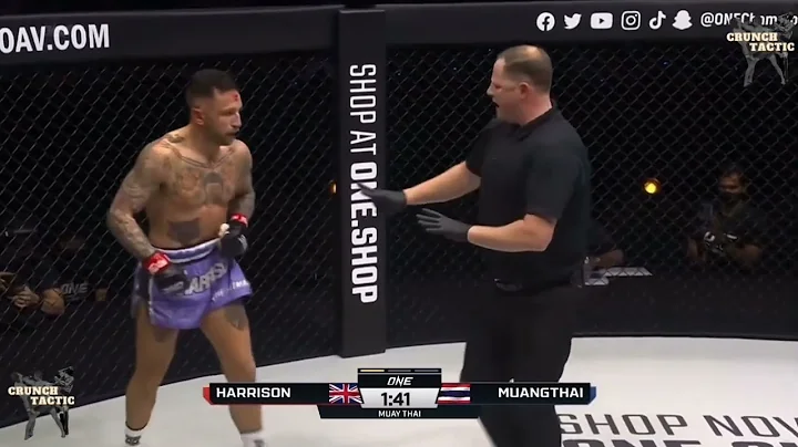 Best Muaythai Round of the year Liam Harrison  vs Muangthai PK Saenchai #short #ONE156