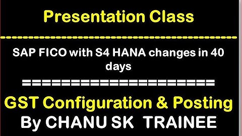 GST Configuration & Posting By CHANU SK  Trainee| GST Configuration| GST Entry posting