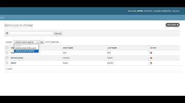 Django Admin Panel List Page Action Dropdown