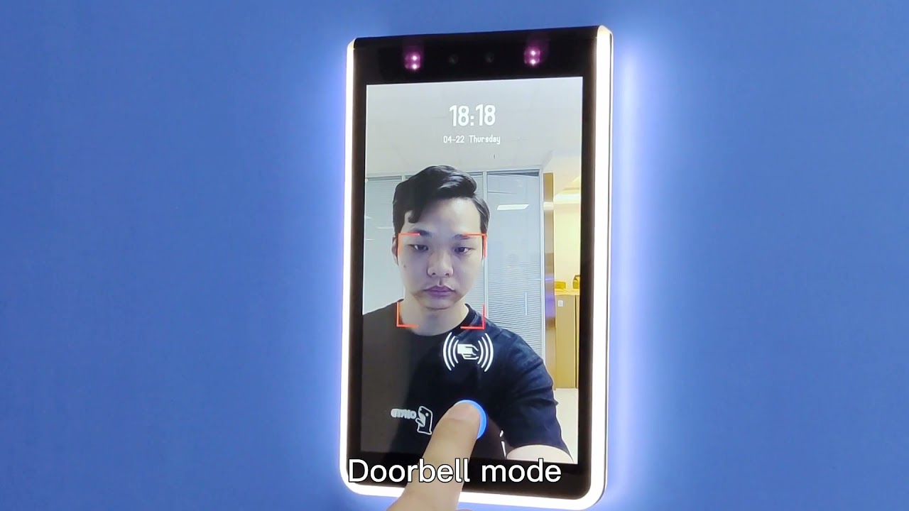 Thin and Light Face Recognition Touch Screen Access Control Machine