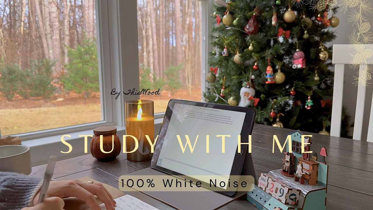 1.5-HOUR STUDY WITH ME / 🪵 White Noise and Focus / Writing and Bonfire ...