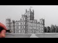 How to Draw Downton Abbey House: Fast and Slow