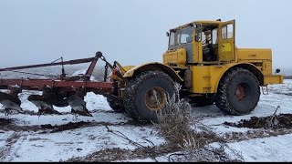 Примерз ВОЛГАРЬ.  Пахота мерзлой земли. Озимая пшеница.