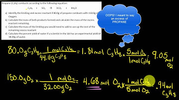 Limiting and Excess Reactant part 2