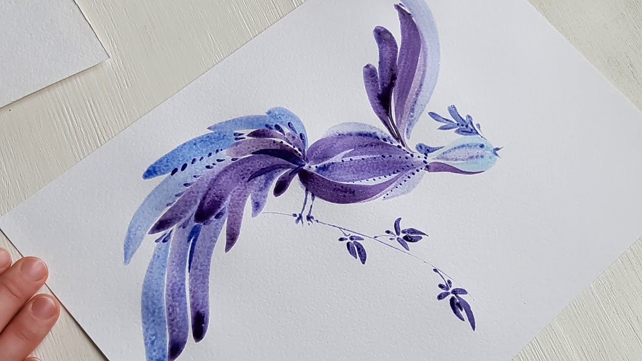 Winter bird || Watercolor || Julia fine art