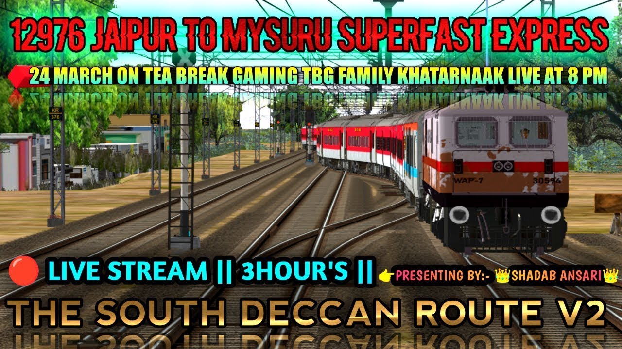 🔴LIVE || PART 2 || 12976 JAIPUR TO MYSURU SF EXPRESS || FULL HEAVVY ...